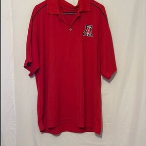 Men's Red Polo Shirt with Embroidered Logo